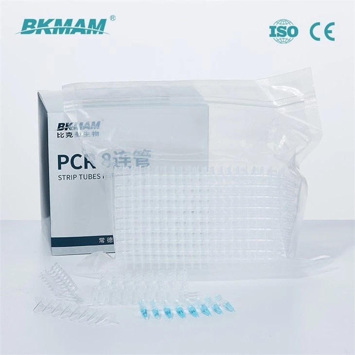 8 strip pcr tubes with caps