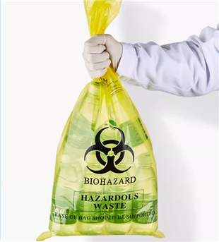 Kvaliteetsed kollased HDPE LDPE ühekordselt kasutatavad biomeditsiinijäätmete kotid Haigla jaoks mõeldud bioloogilise ohuga kotid